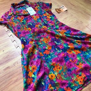 Zara Trafaluc Floral Prints Button Dress XSmall